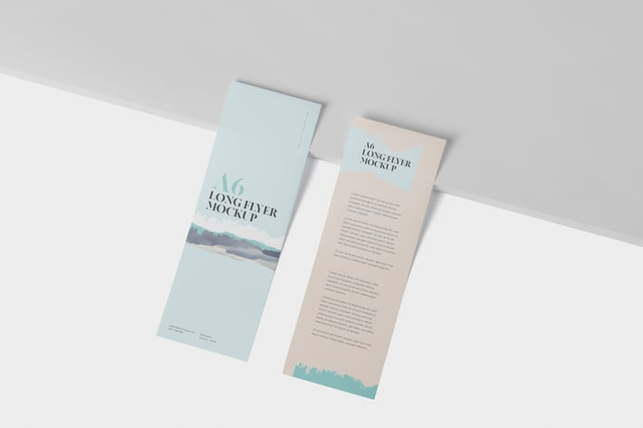 A6 Long Flyer Mock-Up Set