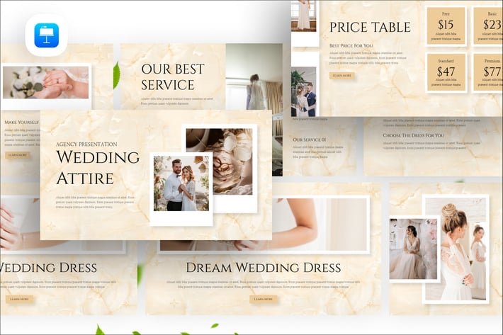 Wedding Attire Keynote Presentation Template