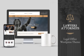 Lawyer Attorneys Modern Law Firm PSD Template