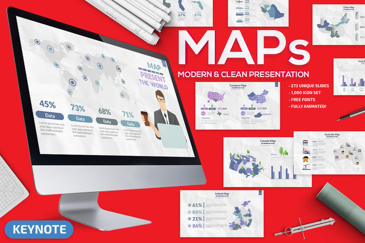 Map Keynote template