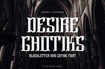 Desire Ghotiks - Blackletter & Artdeco Font