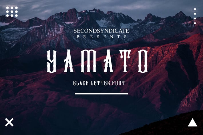 YAMATO- Black Letter Font