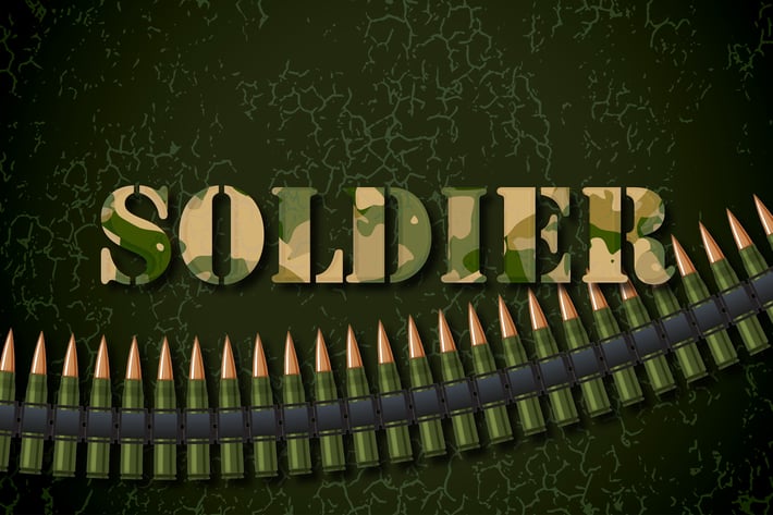 Combat Stencil Text Effect