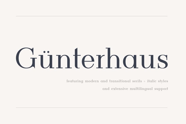 Gunterhaus - Modern & Transitional Serif