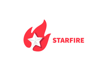 Starfire - Negative Space Fire & Star Logo