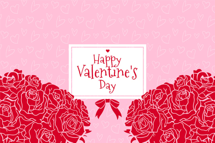 Hand Drawn Valentine Background