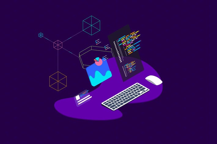 Blockchain Platform Isometric Illustration 12