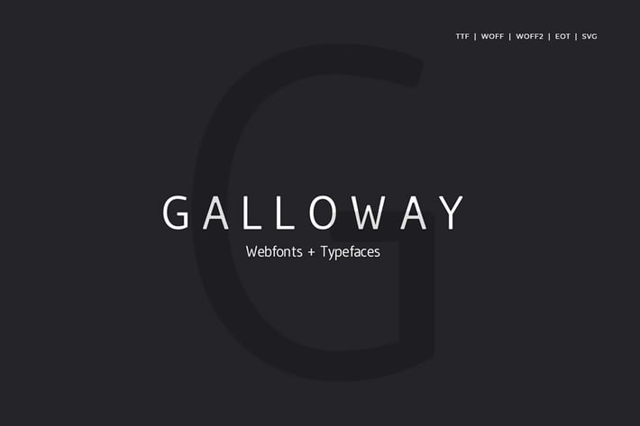 Galloway  - Modern Typeface + WebFont