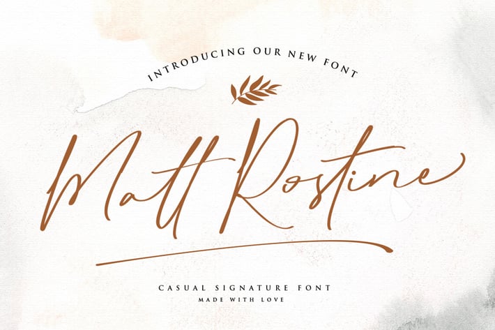 Matt Rostine | Signature Font