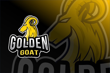 Golden Goat Esport Logo Template