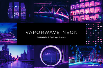 20 Vaporwave Neon Lightroom Presets & LUTs