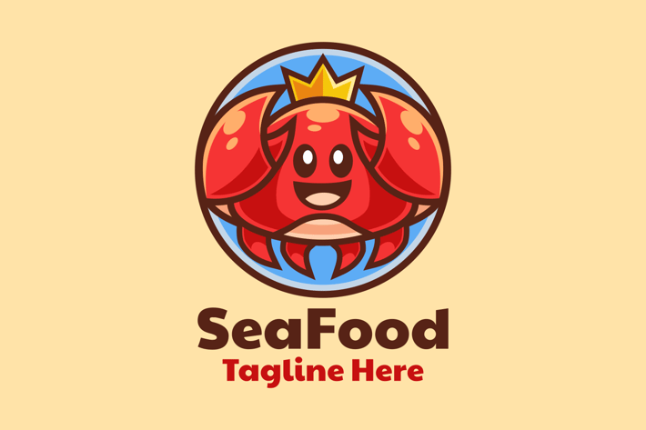 Crab Cartoon Logo Design