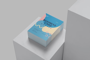 A8 Vertical Visiting Card Mockups