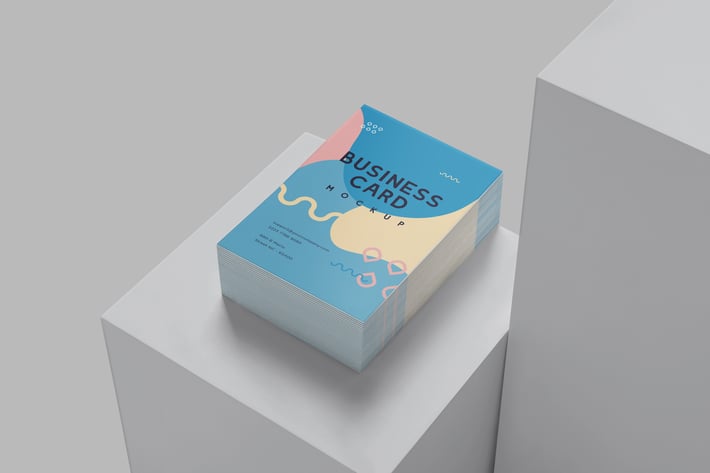 A8 Vertical Visiting Card Mockups
