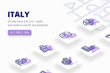 Italy (Line and Solid)