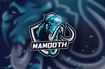 Blue Mamooth - Mascot & Esport Logo