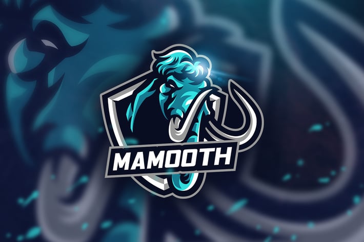 Blue Mamooth - Mascot & Esport Logo