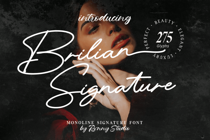 Brilian Signature - Monoline Signature Font