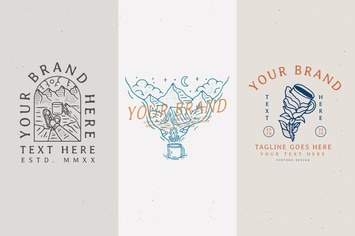 vintage line art coffee design