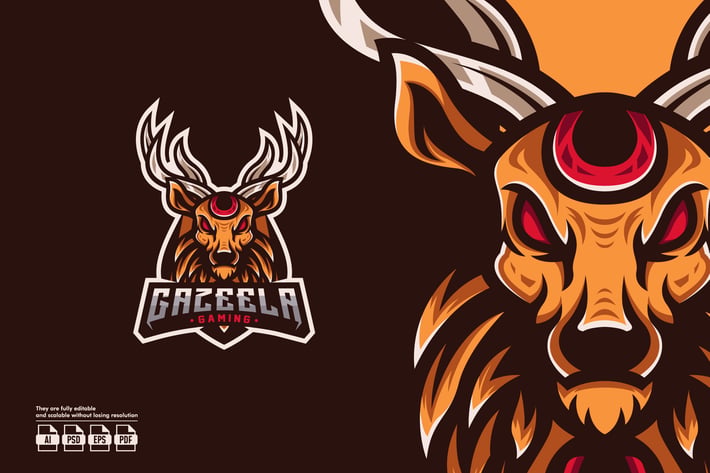 Deer Esport Logo Template