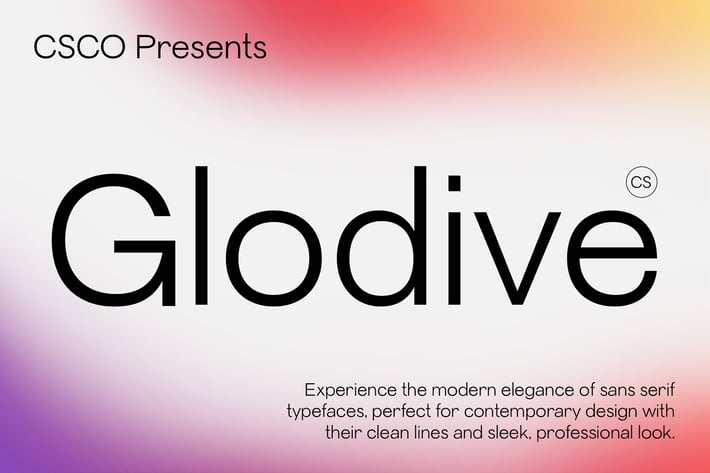 CS Glodive – Modern Font