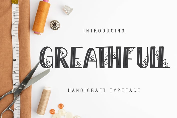 Greathfull | Handicraft Typeface