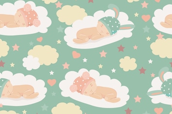 Baby theme seamless pattern