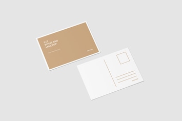 5x7 Inches Postcard Mockup