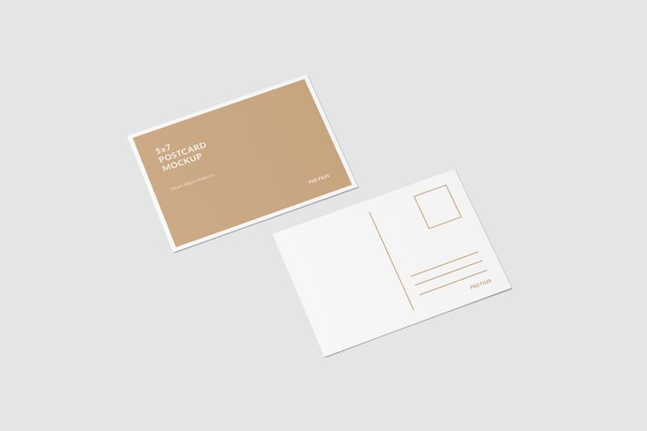 5x7 Inches Postcard Mockup