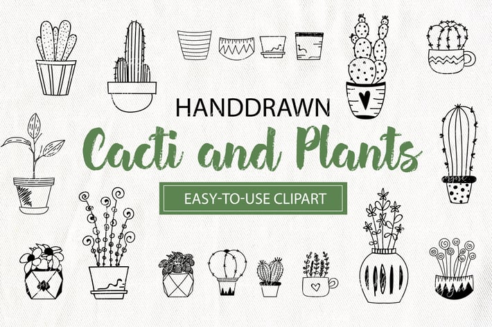 Cacti and Plants Clipart