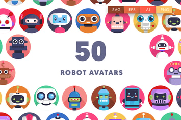 Robot Avatar Icons