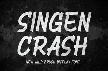 Singen Crash || Brush Display Font