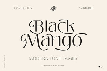 Black Mango Font - Modern Beauty Family