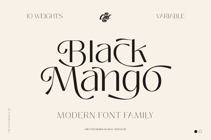 Black Mango Font - Modern Beauty Family