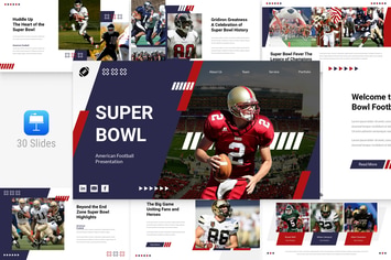 Red & Blue American Football Presentation Template