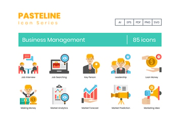 85 Business Management Color Flat Icon