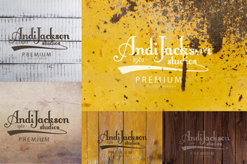 10 Cracked Vintage Logo Mockup Vol. 04