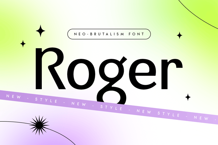 Roger - Neo Brutalism Font