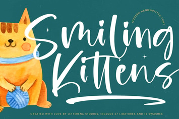 Smiling Kittens Modern Handwritten Font