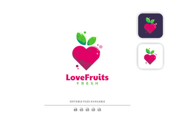 Love Fruit Simple Logo