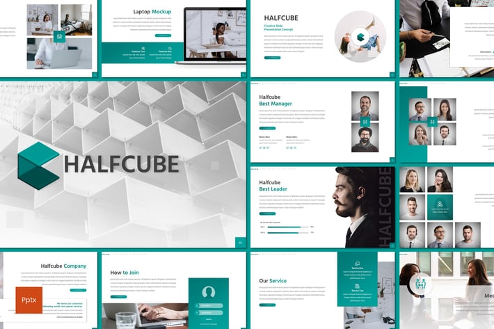 Halfcube - Business Powerpoint Template