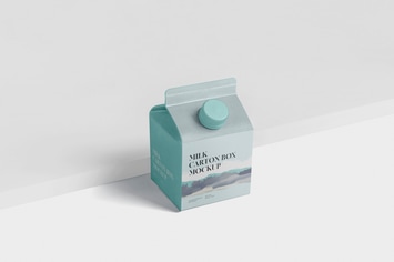 Juice - Milk Mockup - 250ml Carton Box - small siz