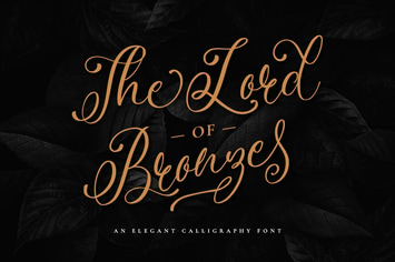 The Lord Of Bronze - Romantic Calligraphy Font