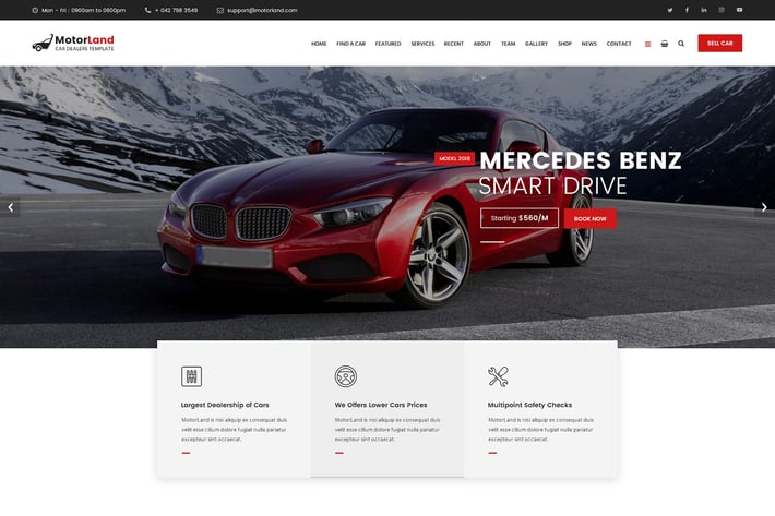 MOTORLAND - Car Dealer Template