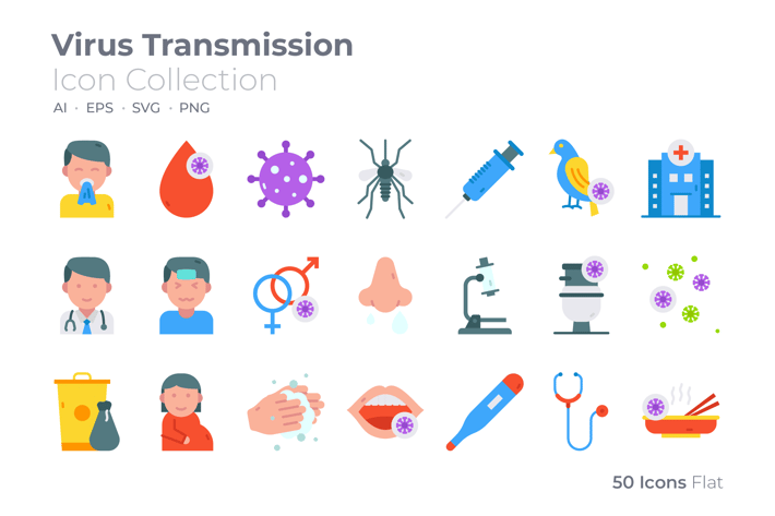 Virus Transmission Color Icon