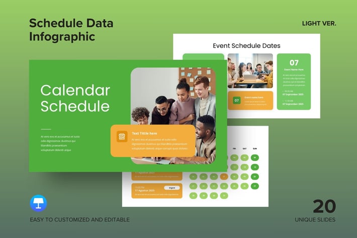 Schedule Data Infographic - Keynote Template