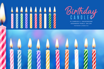 Birthday Candles & Background