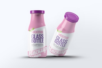 Smoothie Glass Bottle Mock-Up