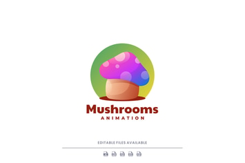 Mushroom Gradient Colorful Logo