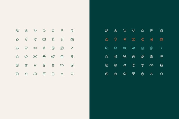 set of simple vector line icons